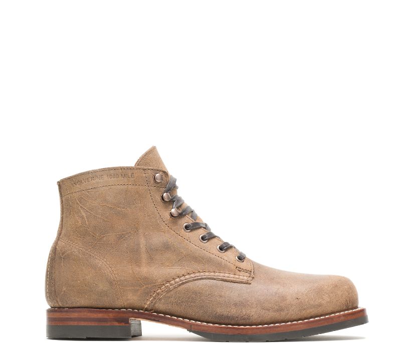 Chaussures Wolverine Rough Out - 1000 Mile Plain-Toe Classic Homme - Kaki (JHQ980435)